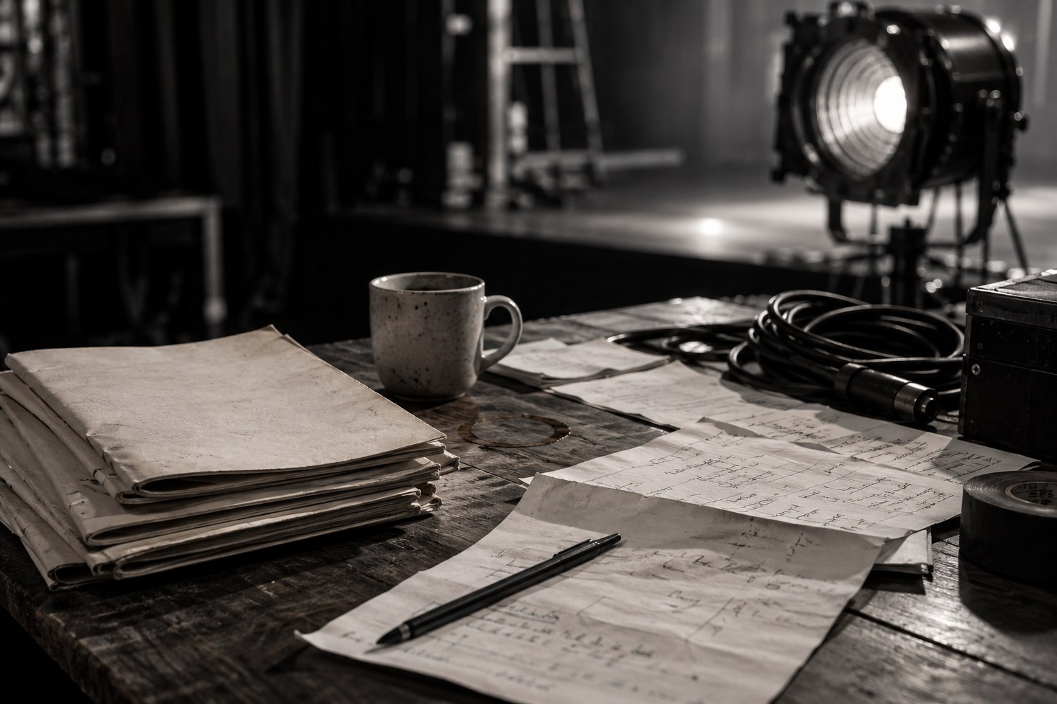 Illustrative theatre programmes and cue sheets
